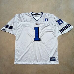 Vintage Duke Blue Devils Football Jersey Men's XL Colosseum White